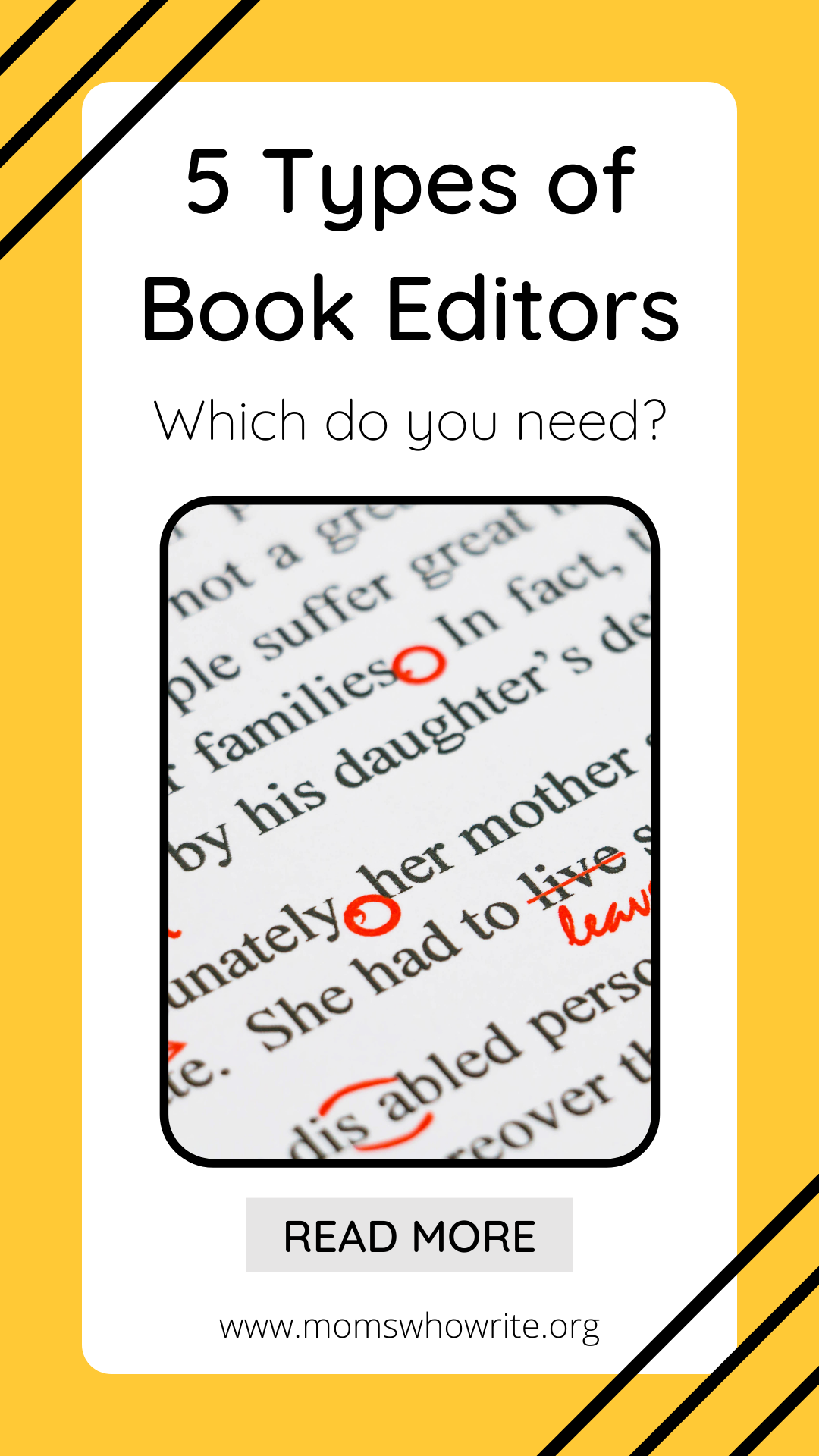 5 Types of Book Editors: Which do you need?